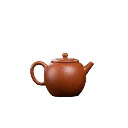 [Chingshui Tang 青水堂] Handmade Yixing Zisha Sandy Purple Clay Teapot – 120ml Original Ore Jin Jiangpo Clay, Handmade Thin Body with Built-in Filter, Da Bin Huai Yue Style Small Gongfu Teapot
