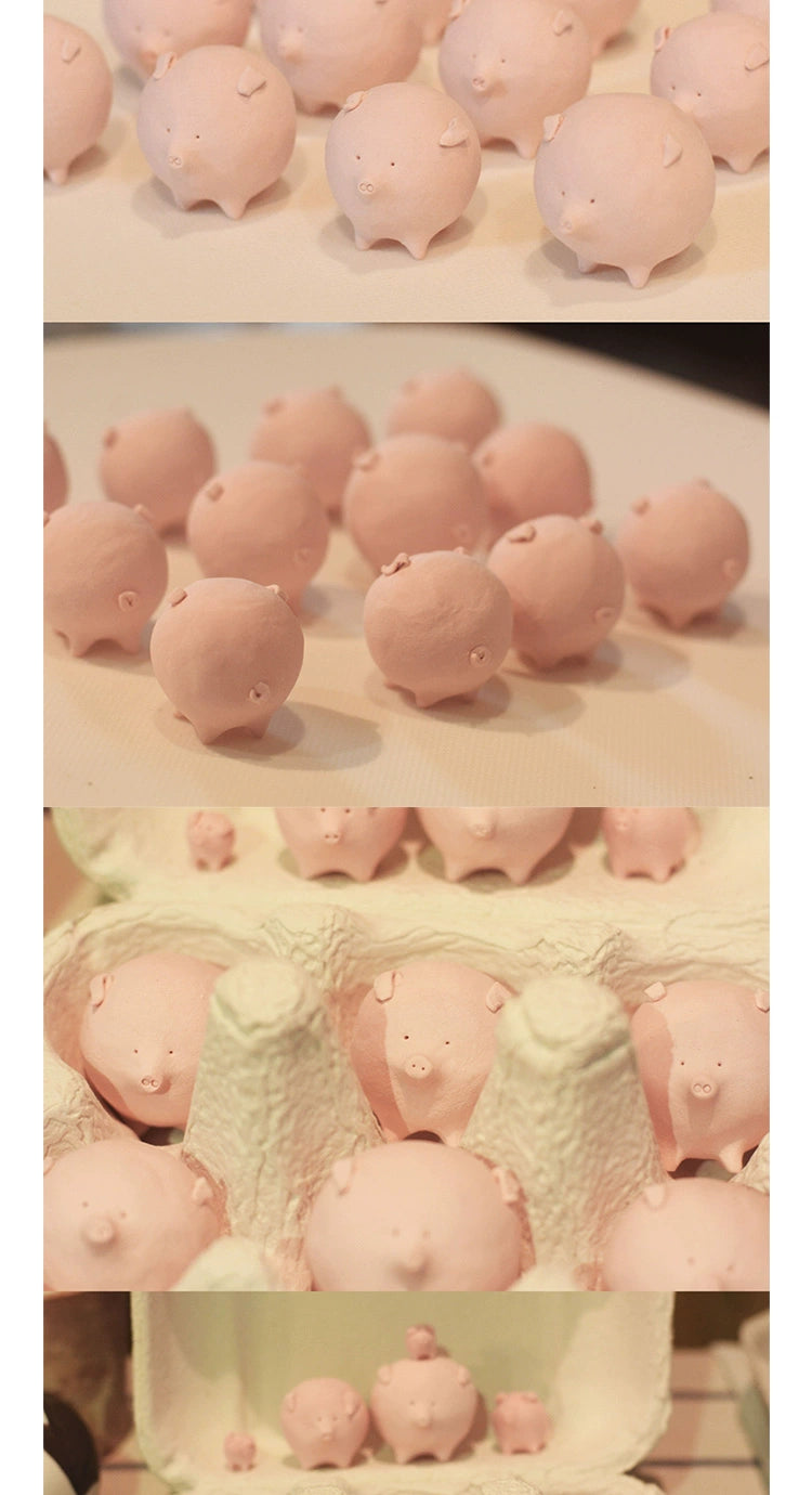 Gohobi x Little Diary Handmade Ceramic Pink Pig