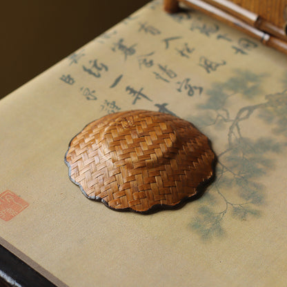 Gohobi Handmade Bamboo Cup Coasters Placemats – Rattan Tea Coaster Heat Insulation Pad