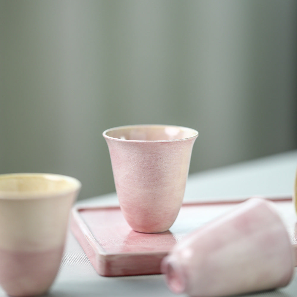 Gohobi Handmade Pink Ceramic Tea Tasting Cup