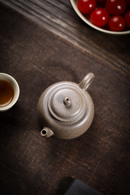 [Chingshui Tang 青水堂] Handmade Yixing Zisha Sandy Purple Clay Teapot – 170ml Original Ore Qing jiangpo Clay, Handmade Light Body with Built-in Filter, Traditional Chinese Purple Clay Teaware