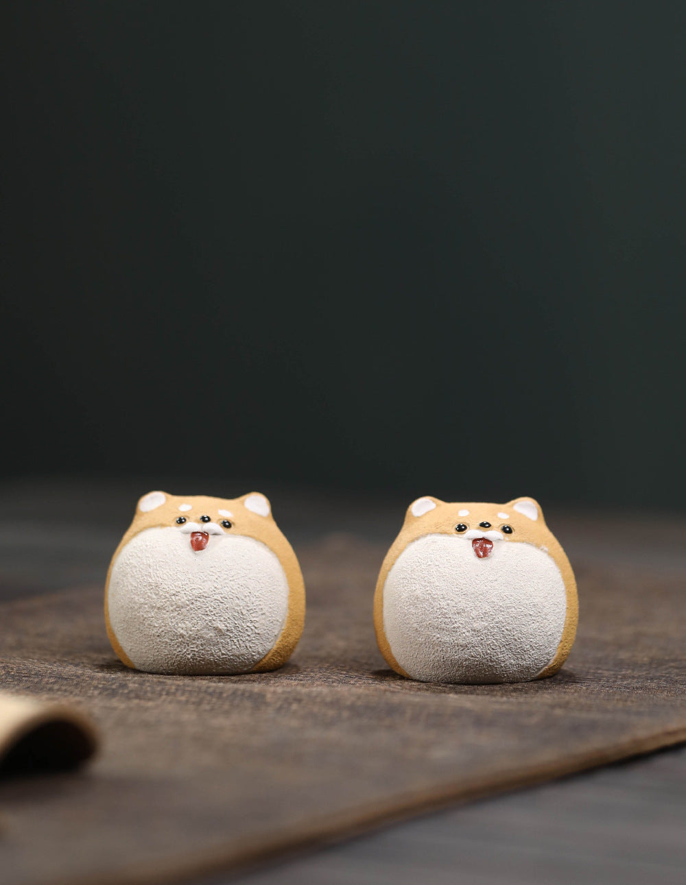 Gohobi Yixing Purple Clay Shiba Inu Tea Pet – Handmade Zodiac Dog Ornament