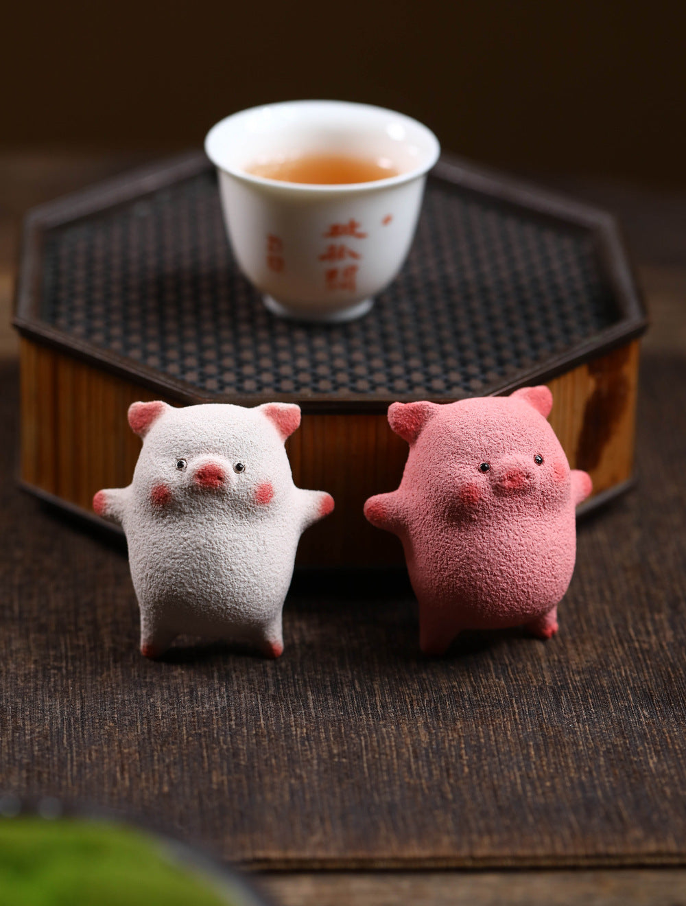 Gohobi Yixing Purple Clay Twelve Zodiac Pig Tea Pet – Handmade Sleeping Pig Ornament