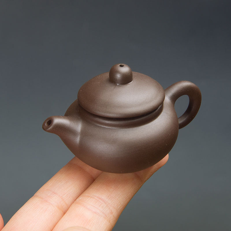 Gohobi Handmade Ceramic YiXing Clay Mini Teapot Ornament Tea pet