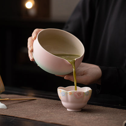 Gohobi Ceramic Matcha Set 043 Pink and Green
