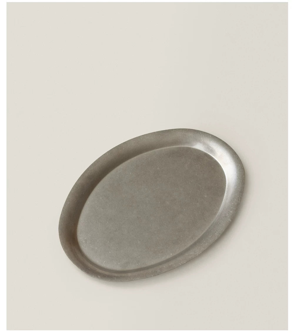 Gohobi Vintage-Style 304 Stainless Steel Oval Plate
