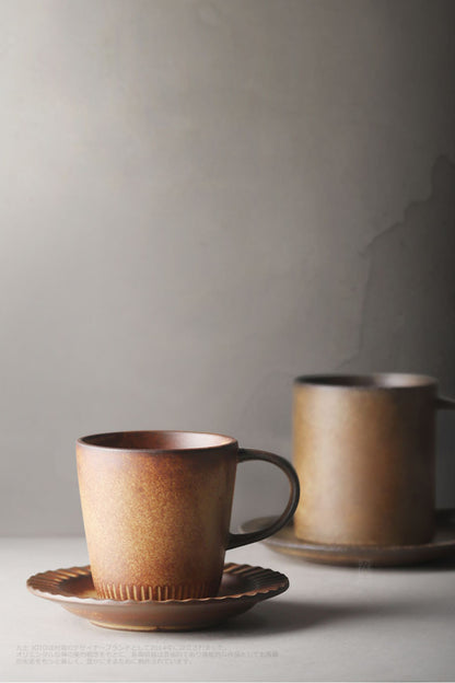 Gohobi Japanese Handmade Coffee Cup with Saucer 004