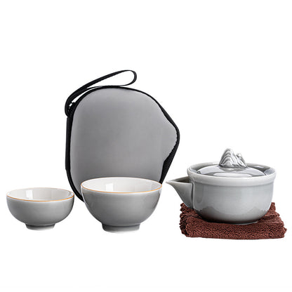 Gohobi Japanese Style Ice Grey Gaiwan Tea Set 004