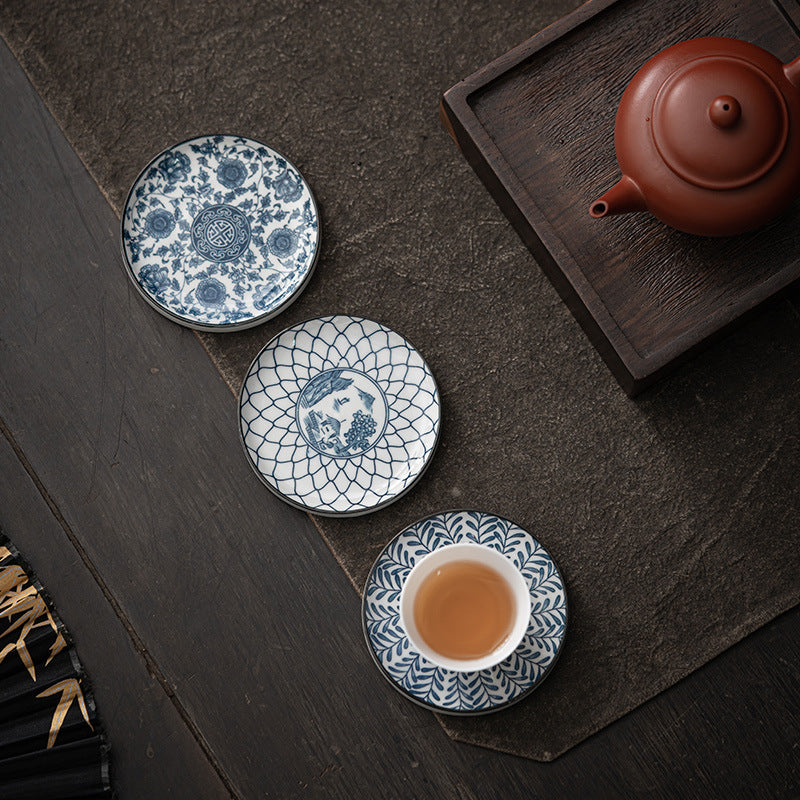 Gohobi Blue and White Ceramic Coaster