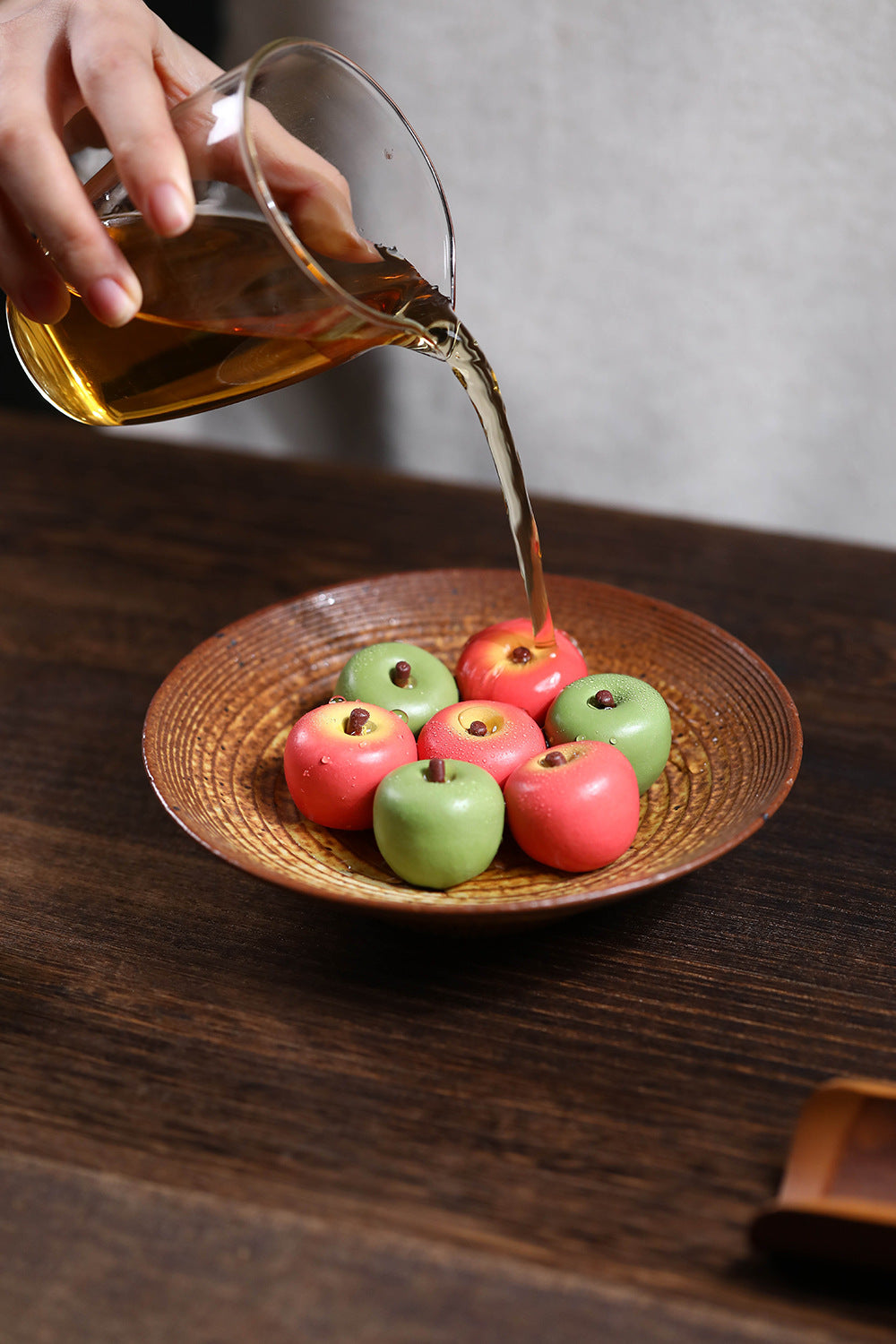 Gohobi Yixing Purple Clay Apple Tea Pet – Handmade Mini Fruit Ornament