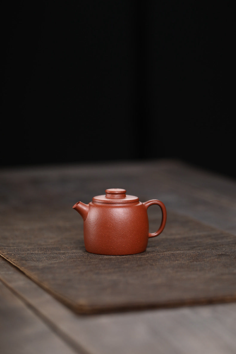 [Chingshui Tang 青水堂] Handmade Yixing Zisha Sandy Purple Clay Teapot – 100ml Handmade Jiangpo Clay Xiao Julun (Small Giant Wheel) Style Teapot, Thin-Walled Small Gongfu Teapot with Built-in Filter