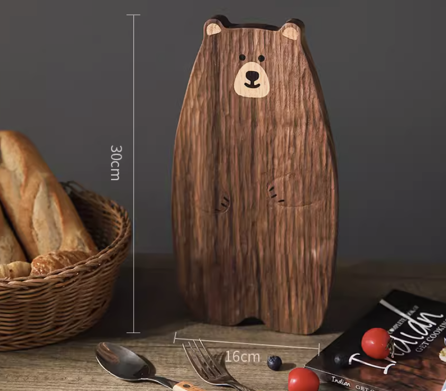 Gohobi Walnut Paw Bear Shape Tray