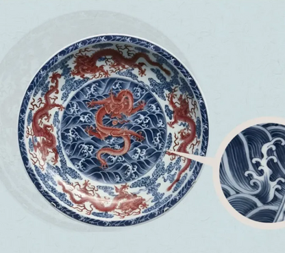 [清和堂 x Gohobi Gallery] Hand-painted Golden Waves Tea Coffee Saucer Plate