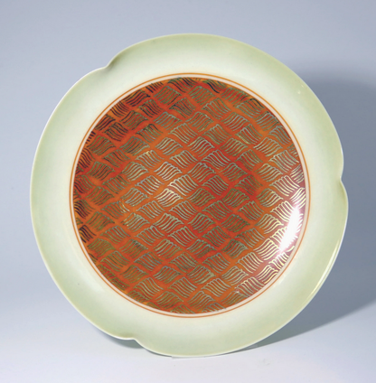 [清和堂 x Gohobi Gallery] Hand-painted Golden Waves Tea Coffee Saucer Plate