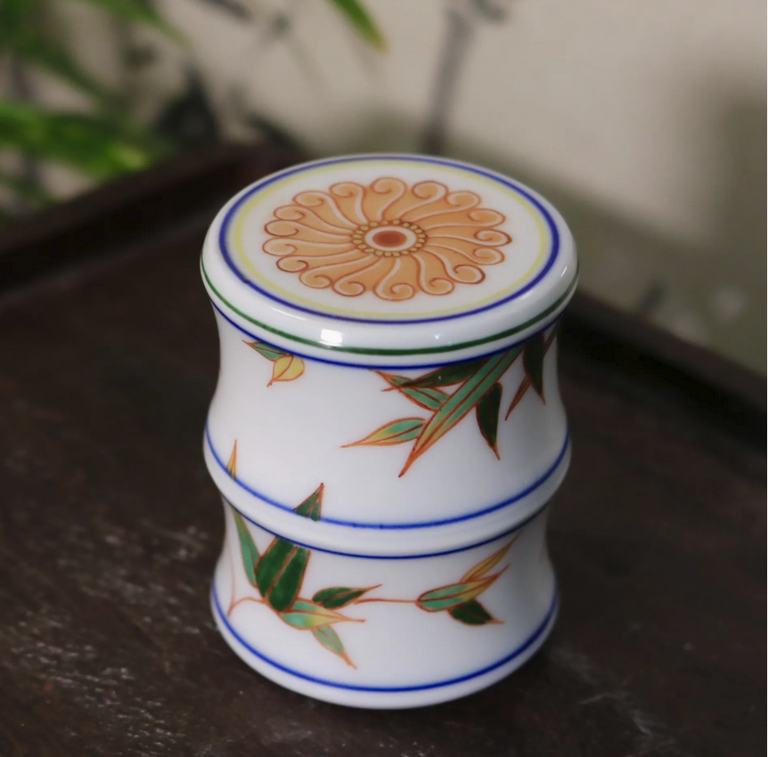 [清和堂 x Gohobi Gallery] Hand-painted Bamboo Leaf Pattern Lid Rest