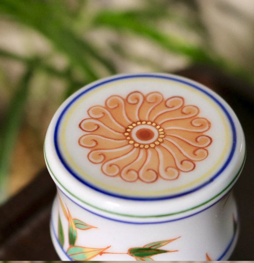 [清和堂 x Gohobi Gallery] Hand-painted Bamboo Leaf Pattern Lid Rest