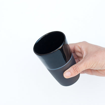 [Sue Ure x Gohobi] Black porcelain Tall beaker