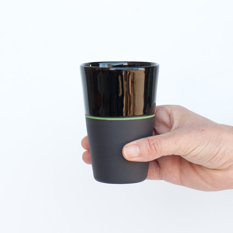 [Sue Ure x Gohobi] Black porcelain Tall beaker