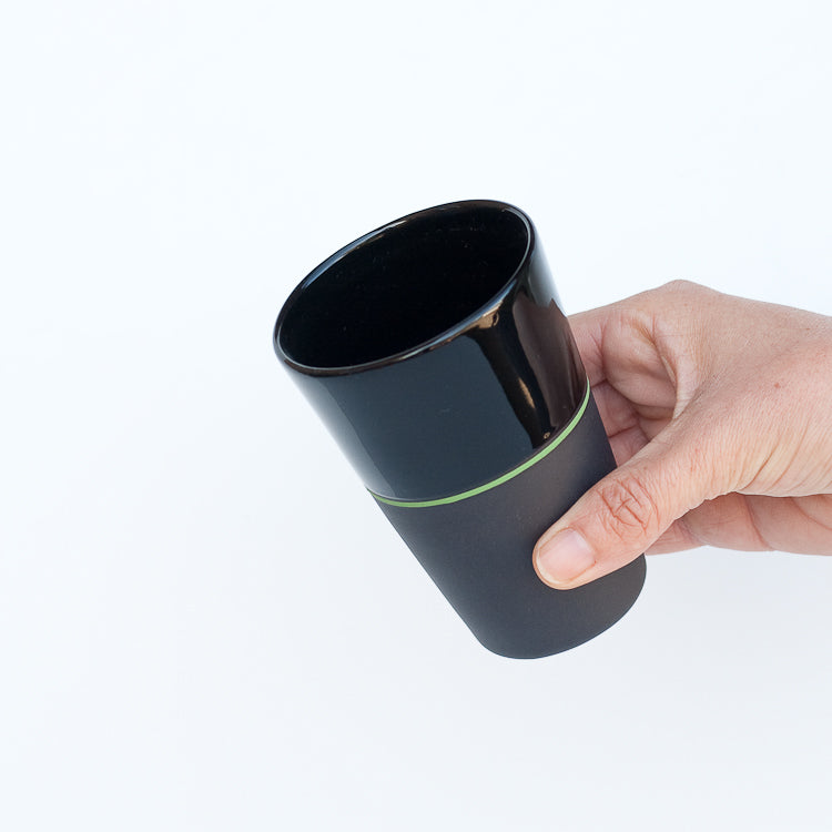 [Sue Ure x Gohobi] Black porcelain Tall beaker