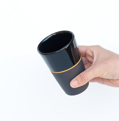 [Sue Ure x Gohobi] Black porcelain Tall beaker