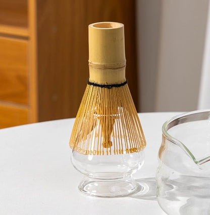 Gohobi Handmade Matcha Glass Pitcher & Whisk Holder