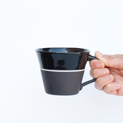 [Sue Ure x Gohobi] Black porcelain Wide mug