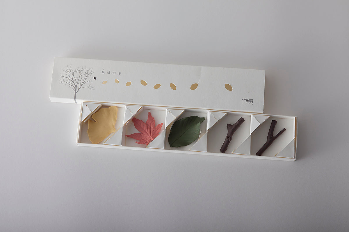 Leaf & Branch Chopstick Rest Set - Ceramic Japan [Made in Japan]