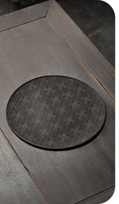 Gohobi Xiangyun Silk Tea Pad – Round Waterproof Tea Pot Placemat for Gongfu Tea Set