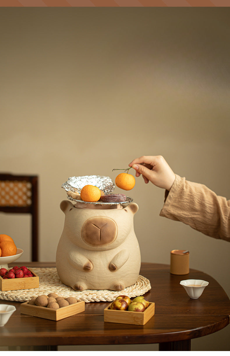 Gohobi Traditional Teapot and Stove Set 002 Capybara