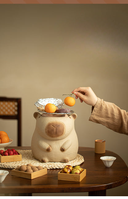 Gohobi Traditional Teapot and Stove Set 002 Capybara