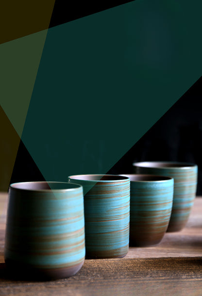 Gohobi Hand-Painted Kiln-Changed Ceramic Cup