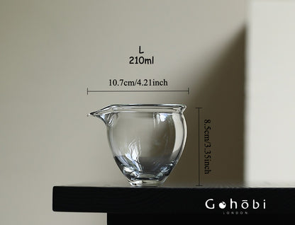 Gohobi Glass Fair Cup with Handle – Heat-Resistant Gongfu Tea Pitcher