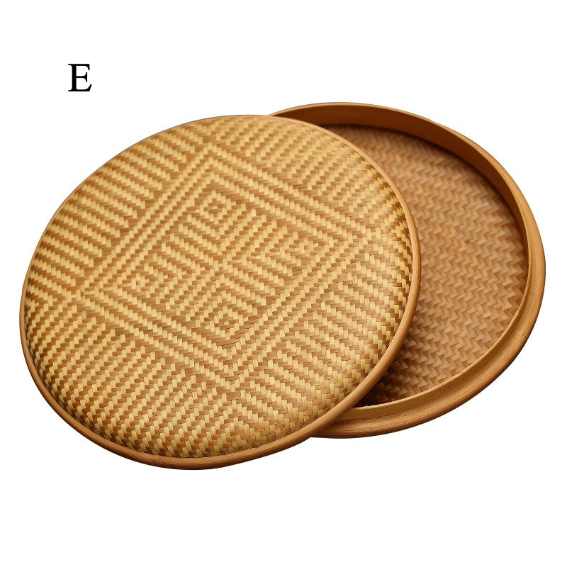 Gohobi Handmade Bamboo Woven Pu'er Tea Box – Retro Chinese Tea Cake Storage Box for Qizi Cake Collection