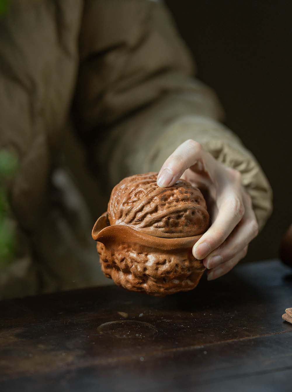 Gohobi Purple Clay Walnut Gaiwan Hohin Teapot