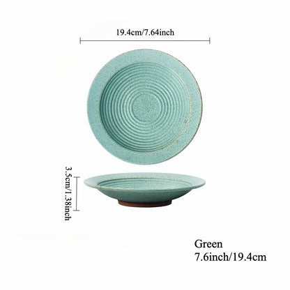 Gohobi Japanese Kiln-Change Ceramic Dining Plate