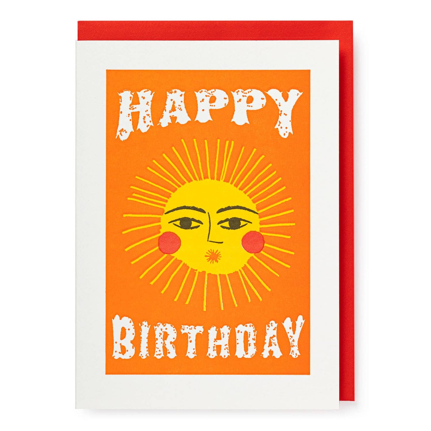Happy Birthday Sun | Letterpress Cards | Greeting Card | Large Cards [Made in the UK]