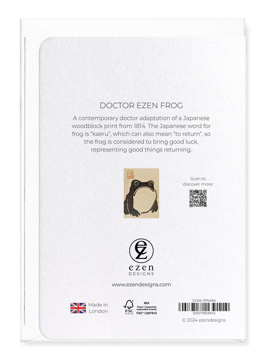 Ezen Designs DOCTOR EZEN FROG: Greeting Card [Made in the UK]