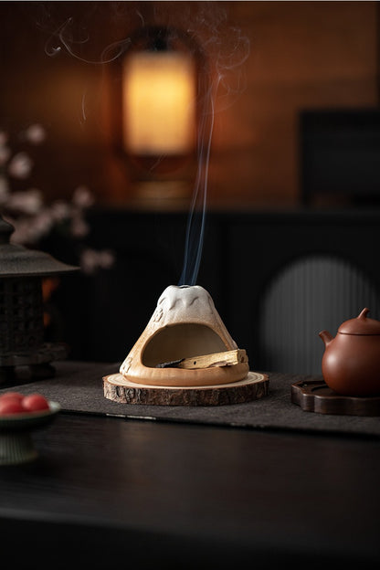 Gohobi Snow Mountain Ceramic Aromatherapy Fireplace Burner