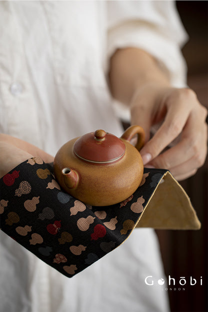 Gohobi Cotton and Linen Gourd Tea Towel – Absorbent Tea Cloth for Tea Table