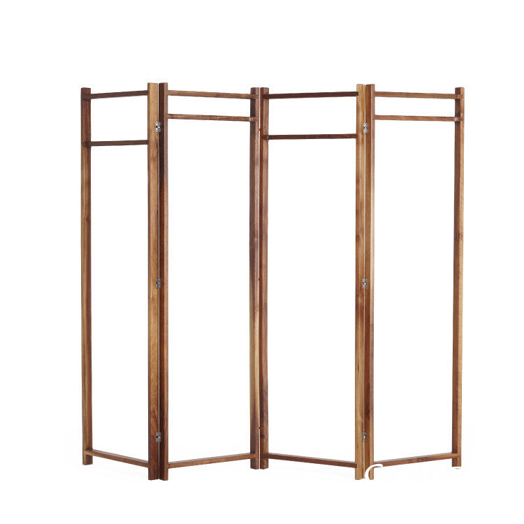 Gohobi Solid Wood Screen Coat Rack – Red Oak or Black Walnut Folding Hanger with Three or Four Panel Options | FSC Certified Furniture