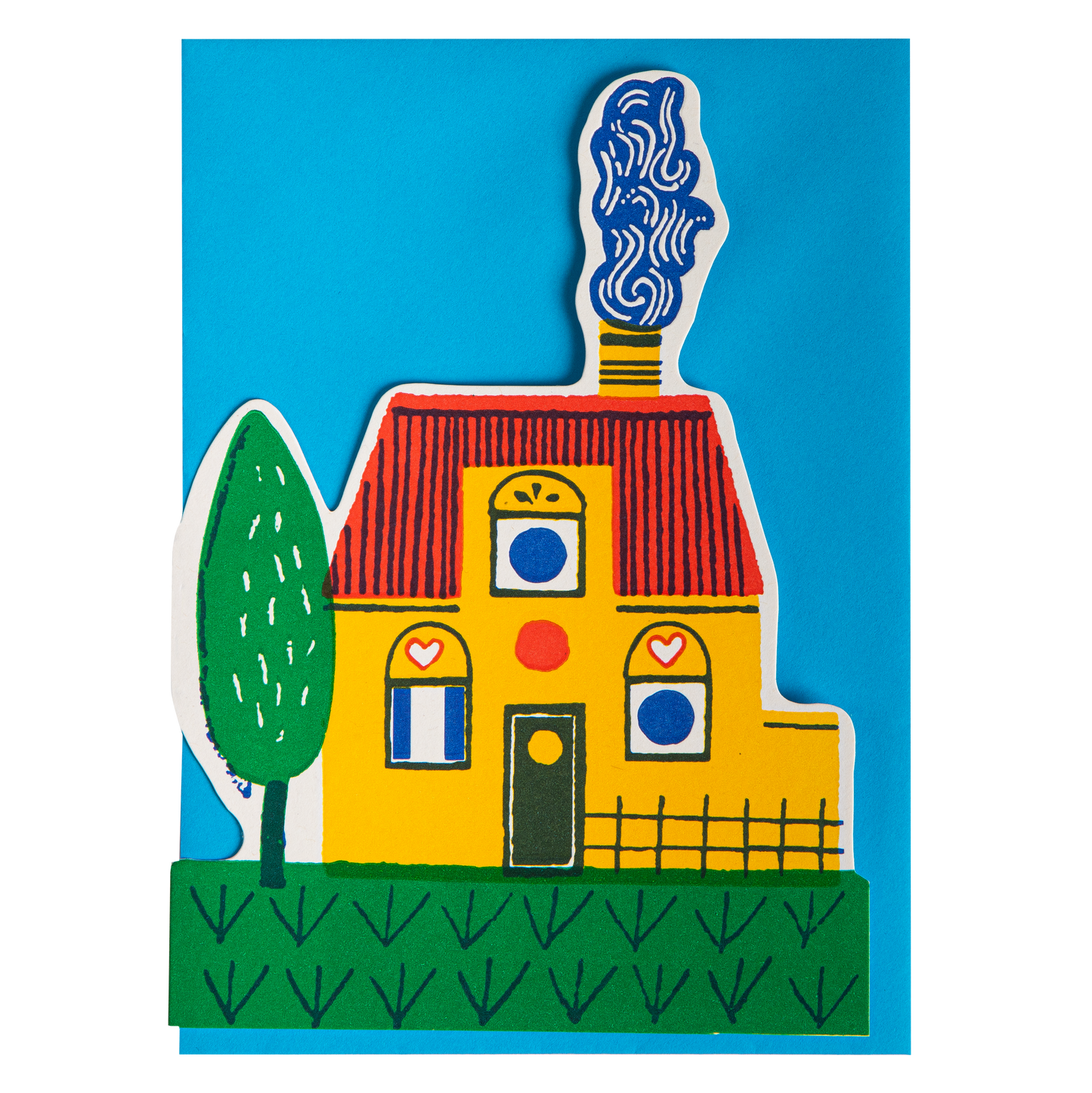 Gohobi x Archivist Gallery Yellow Home | Letterpress Cards | Cut-out Cards [Made in the UK]