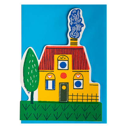 Gohobi x Archivist Gallery Yellow Home | Letterpress Cards | Cut-out Cards [Made in the UK]