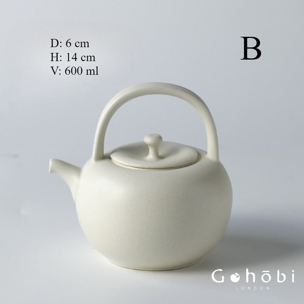 Gohobi Firewood Shino Beam Pot – Handmade 1L Ceramic Teapot