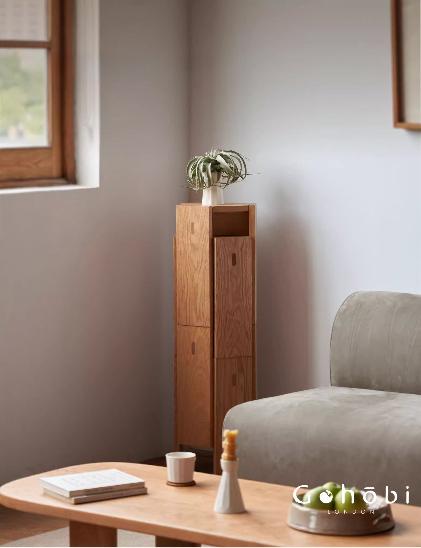 Gohobi Handmade Solid Wood Square Stool – Stackable Wooden Dining Stool Makeup Chair | FSC Certified Furniture, household makeup stool, Chinese square stool can be stacked dining table stool