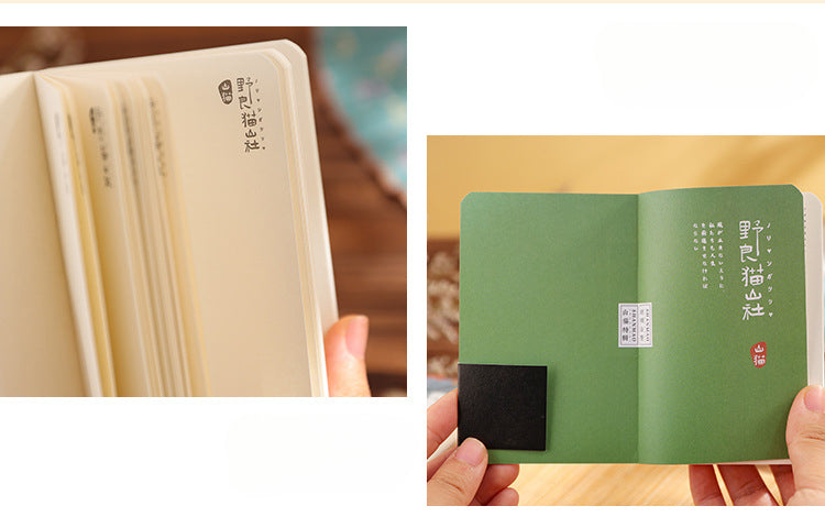 Gohobi Japanese Cat Magnetic Notebook, Monthly Planner, Study Notebook, Pocket Diary