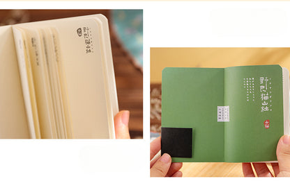 Gohobi Japanese Cat Magnetic Notebook, Monthly Planner, Study Notebook, Pocket Diary