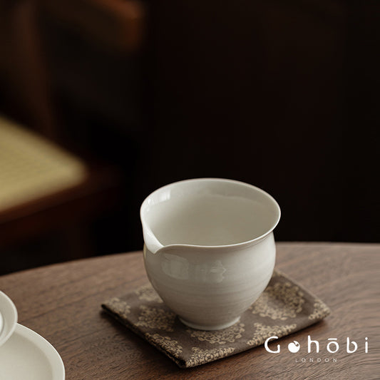 Gohobi Wood Ash Glaze Fair Cup – Handmade Ceramic Gongfu Tea Pitcher