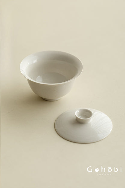 Gohobi Plant Ash Clay Gaiwan – Thin Porcelain Ceramic Covered Tea Bowl