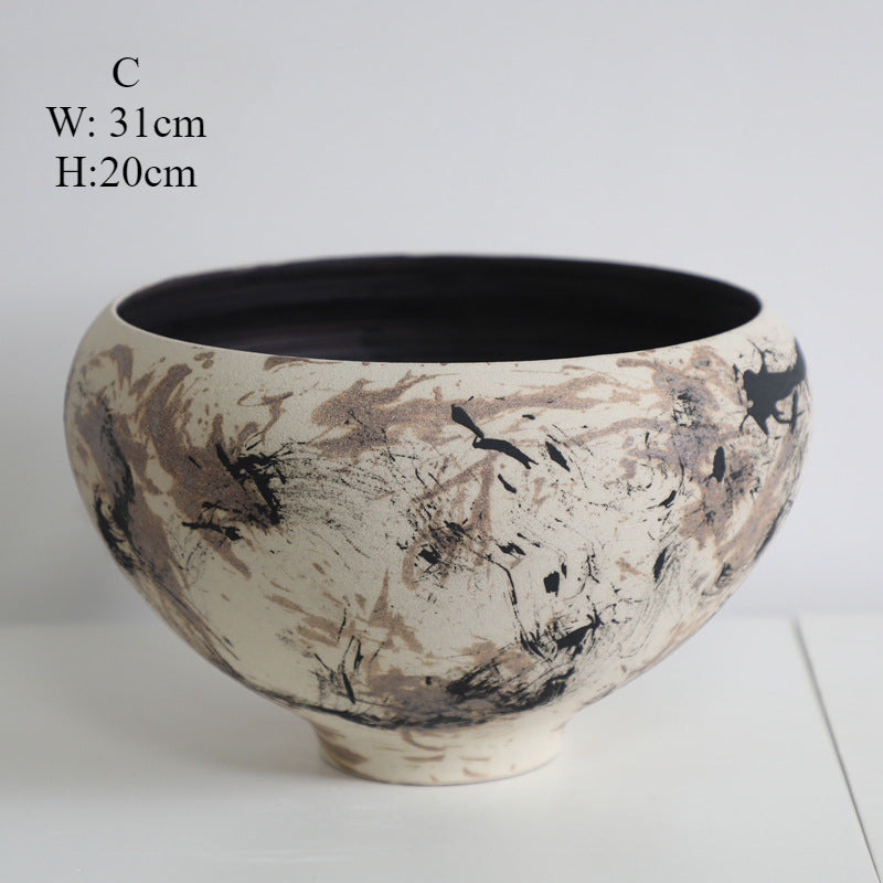 Gohobi Original Oil Painting Designer Ceramic Vase