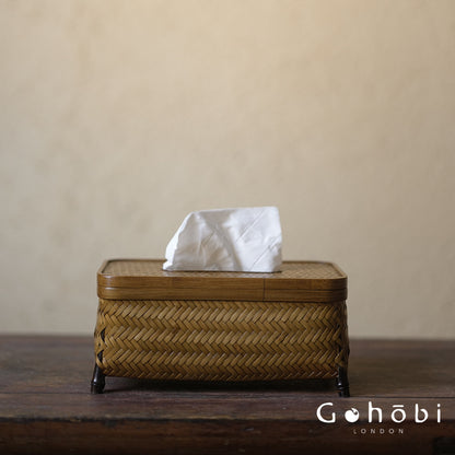 Gohobi Lacquer Handmade Bamboo Tissue Basket